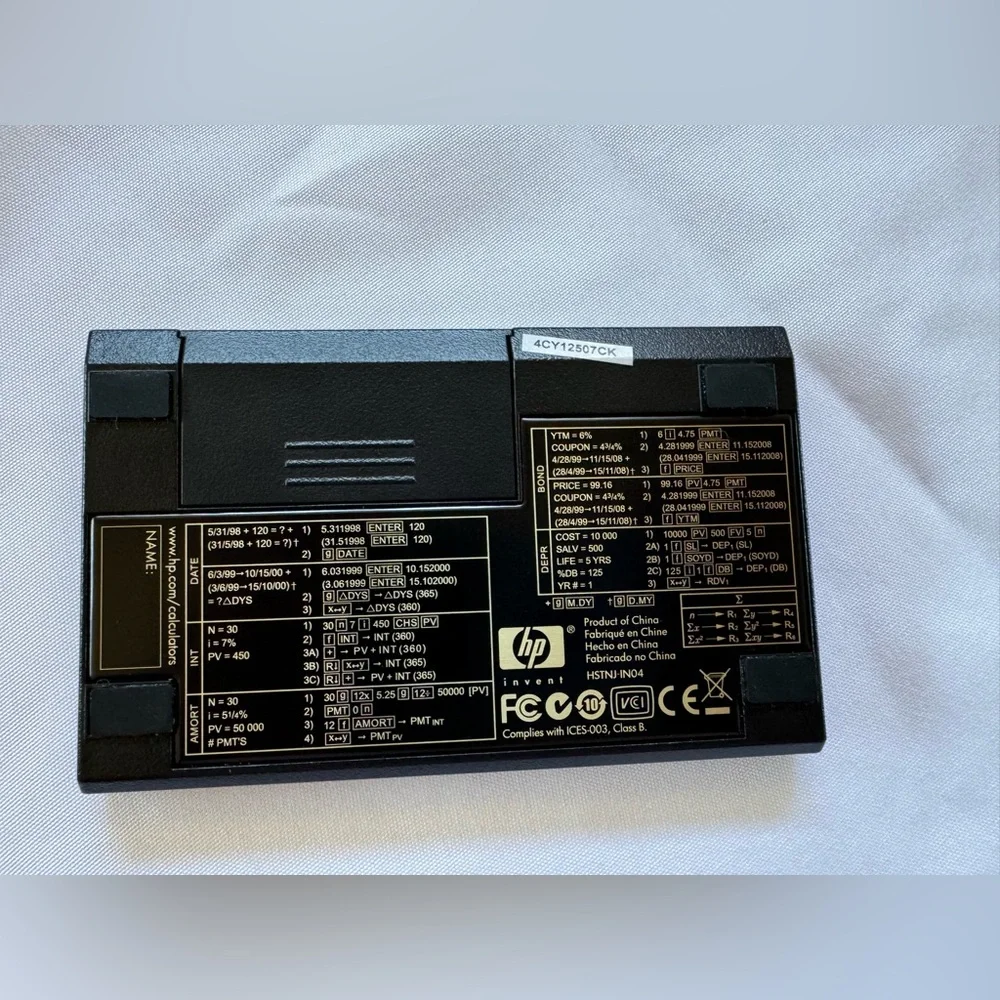 HP Mortgage calculator 12C
